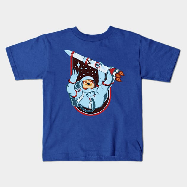 Hero Sloth Hang Out Kids T-Shirt by mannycartoon